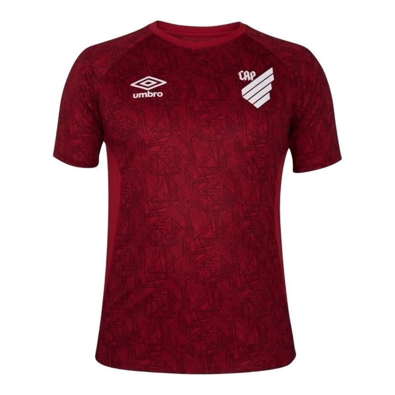 Camisa Athletico Paranaense Pré-jogo 24/25 - Torcedor Umbro Masculina - Cinza com detalhes em vermelho (cópia)
